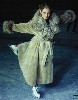 Woman skating in wolf fur trim and collar coat, 24 Kb