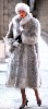 Woman in wolf fur coat and hat, 64 Kb